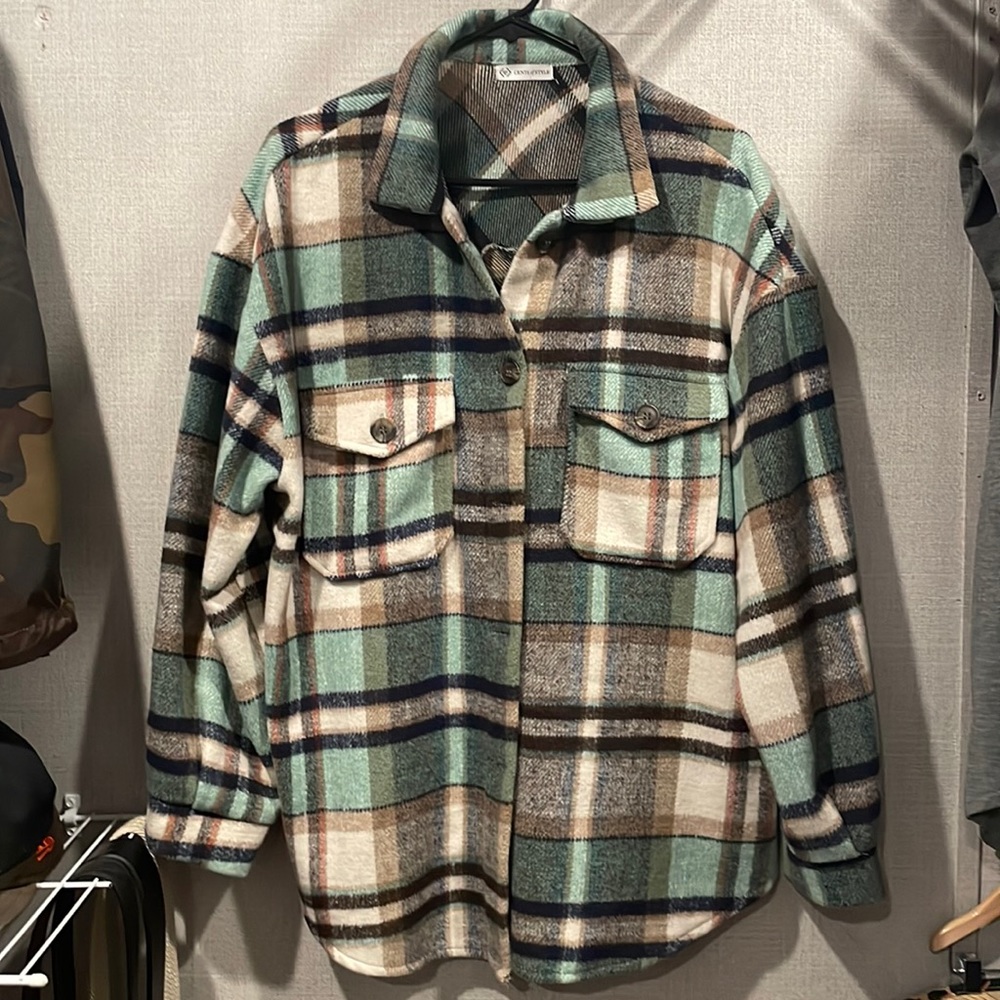 Oversized plaid Shacket